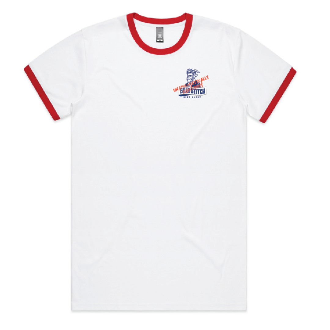 Billy Stitch Red Ringer T-Shirt (men's fit)