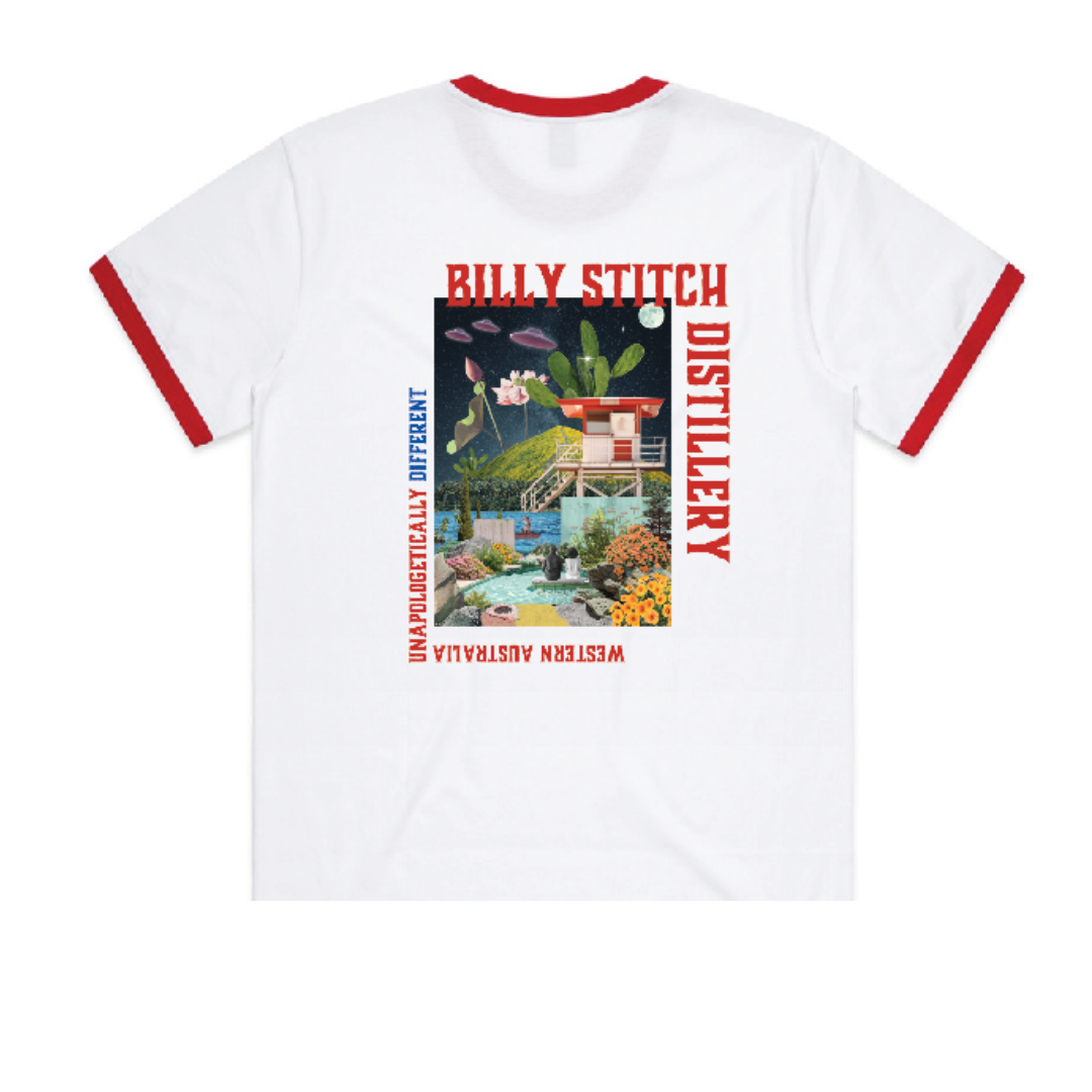 Billy Stitch Red Ringer T-Shirt (Women's fit)